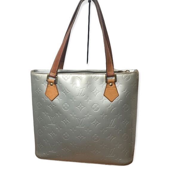 Louis Vuitton Houston Vernis Silver Leather shoulder bag vintage Authenticated - Picture 1 of 16